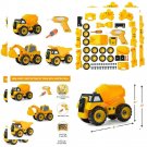 Build Me Set of 3 Take Apart Construction Truck Toys, Dump Truck, Cement...