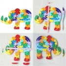 HIPGCC Wooden Jigsaw Puzzles Winding Elephant Toys Game Blocks B