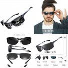 Bircen Polarized Sunglasses for Men Women One Size, Gunmetal Frame Black Lens