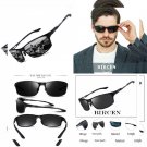 Bircen Polarized Sunglasses for Men Women UV One Size, Black Frame Lens