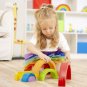 Lewo Wooden Rainbow Stacker Large Nesting Puzzle Blocks Educational Toys for...