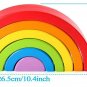 Lewo Wooden Rainbow Stacker Large Nesting Puzzle Blocks Educational Toys for...