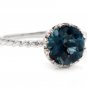 2.00 Carats Natural London Blue Topaz 14K Solid White Gold Ring