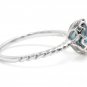 2.00 Carats Natural London Blue Topaz 14K Solid White Gold Ring