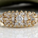 Estate 1.00Ct Natural Diamond 14K Solid Yellow Gold Ring