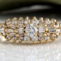 Estate 1.00Ct Natural Diamond 14K Solid Yellow Gold Ring
