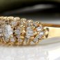 Estate 1.00Ct Natural Diamond 14K Solid Yellow Gold Ring