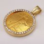 1991 1 oz Gold American Eagle BU (MCMXCI) & 2.80Ct Diamond Coin Pendant 48g.