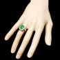 4.30Ct Natural Emerald & Diamond 14K Solid Yellow Gold Ring