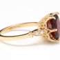 3.68 Carats Natural Garnet and Diamond 14K Solid Yellow Gold Ring