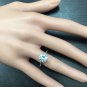 2.00 Carats Natural Aquamarine 14K Solid White Gold Ring