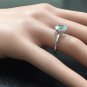 2.00 Carats Natural Aquamarine 14K Solid White Gold Ring