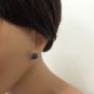 4.25 Carats Natural London Blue Topaz 14K Solid Yellow Gold Stud Earrings
