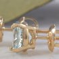 2.00 Carats Natural Aquamarine 14k Solid Yellow Gold Stud Earrings