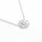 0.35Ct Natural Diamond 14K Solid White Gold Pendant Necklace