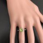 1.50 Carats Natural Peridot 14K Solid White Gold Ring