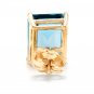 7.45 Carats Natural London Blue Topaz 14K Solid Yellow Gold Stud Earrings
