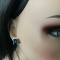 7.45 Carats Natural London Blue Topaz 14K Solid Yellow Gold Stud Earrings
