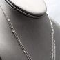 14K Solid White Gold Diamond Fashionable Chain Necklace