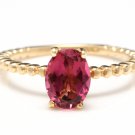 1.40 Carats Natural Tourmaline 14K Solid Yellow Gold Ring