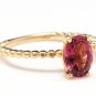 1.40 Carats Natural Tourmaline 14K Solid Yellow Gold Ring