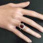 5.80 Carats Red Ruby and Natural Diamond 14K Solid Yellow Gold Ring