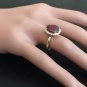 5.80 Carats Red Ruby and Natural Diamond 14K Solid Yellow Gold Ring