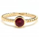 Splendid Natural Ruby 14K Solid Yellow Gold Ring