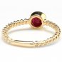 Splendid Natural Ruby 14K Solid Yellow Gold Ring