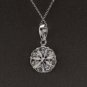 1.15Ct Natural Ruby and Diamond 14K Solid White Gold Pendant Neckalce