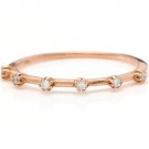 Natural Diamond 14K Solid Rose Gold Band Ring