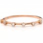 Natural Diamond 14K Solid Rose Gold Band Ring