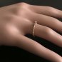 Natural Diamond 14K Solid Rose Gold Band Ring