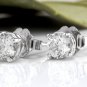 .80Ct Natural VS2-SI1 Diamond 14k Solid White Gold Stud Earrings