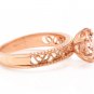 1.70 Carats Natural Morganite 14K Solid Rose Gold Ring