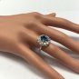 4.75 Carats NATURAL TANZANITE and DIAMOND 14K Solid White Gold Ring