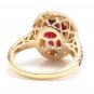 5.60 Carats Natural Ruby and Diamond 14K Solid Yellow Gold Ring