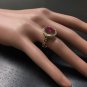 5.60 Carats Natural Ruby and Diamond 14K Solid Yellow Gold Ring