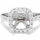 1.25 Carats Natural Diamond 14K Solid White Gold Ring Semi-Mount Ring 9mm Center