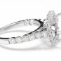 1.25 Carats Natural Diamond 14K Solid White Gold Ring Semi-Mount Ring 9mm Center