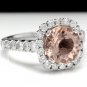 1.25 Carats Natural Diamond 14K Solid White Gold Ring Semi-Mount Ring 9mm Center