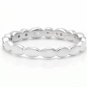Natural Diamond 14K Solid White Gold Band Ring