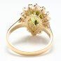 3.20 Carats NATURAL PERIDOT and DIAMOND 14K Solid Yellow Gold Ring