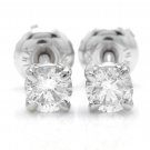 0.50Ct Natural VS2-SI1 Diamond 14k Solid White Gold Stud Earrings