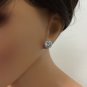 3.05ct Natural Aquamarine and Diamond 14K Solid White Gold Earrings