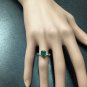 1.82Ct Natural Emerald & Diamond 14K Solid White Gold Ring