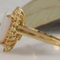 2.75 Carats Natural Ethiopian Opal and Diamond 14K Solid Yellow Gold Ring