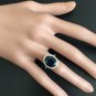 7.40Ct Natural Blue Sapphire & Diamond 14K White Solid Gold Ring
