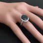 7.40Ct Natural Blue Sapphire & Diamond 14K White Solid Gold Ring