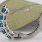 2.80 Carats Natural London Blue Topaz 14k Solid White Gold Huggie Earrings
